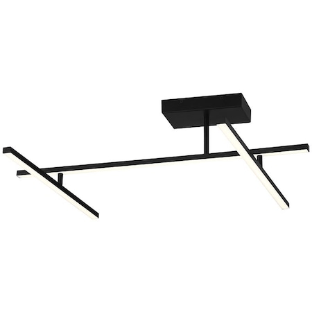 Access Lighting Duo, Adjustable LED SemiFlush, Matte Black Finish, Acrylic Lens Acrylic 63078LEDD-MBL/ACR